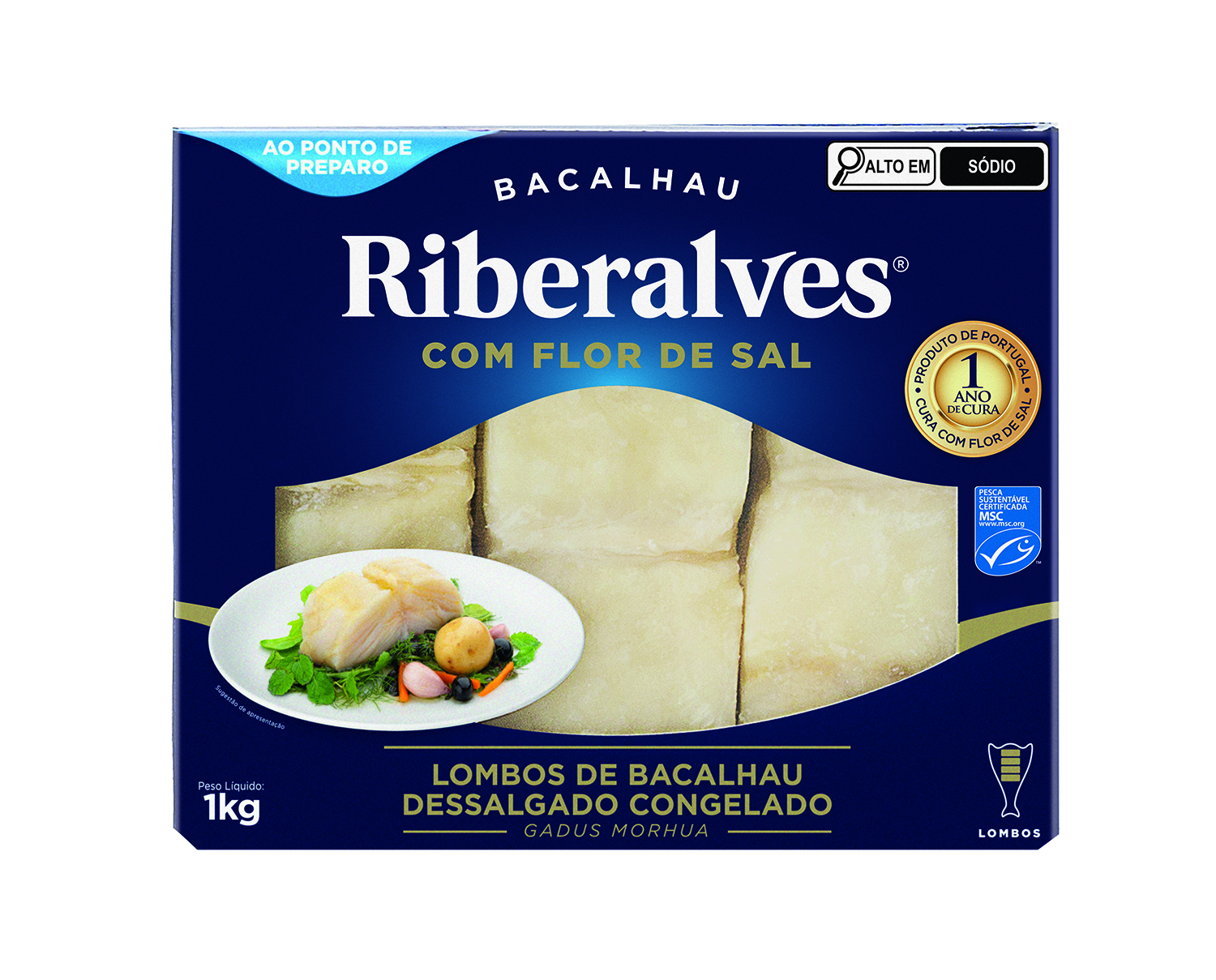 Lombos com Flor de Sal morhua 1kg