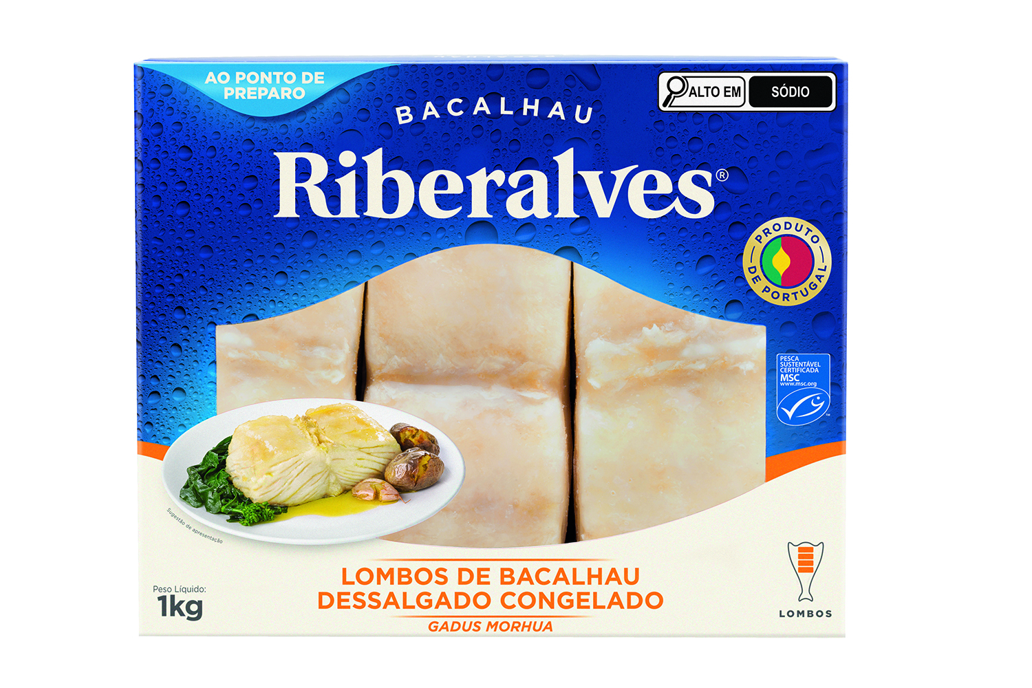 Lombos de Bacalhau morhua 1Kg