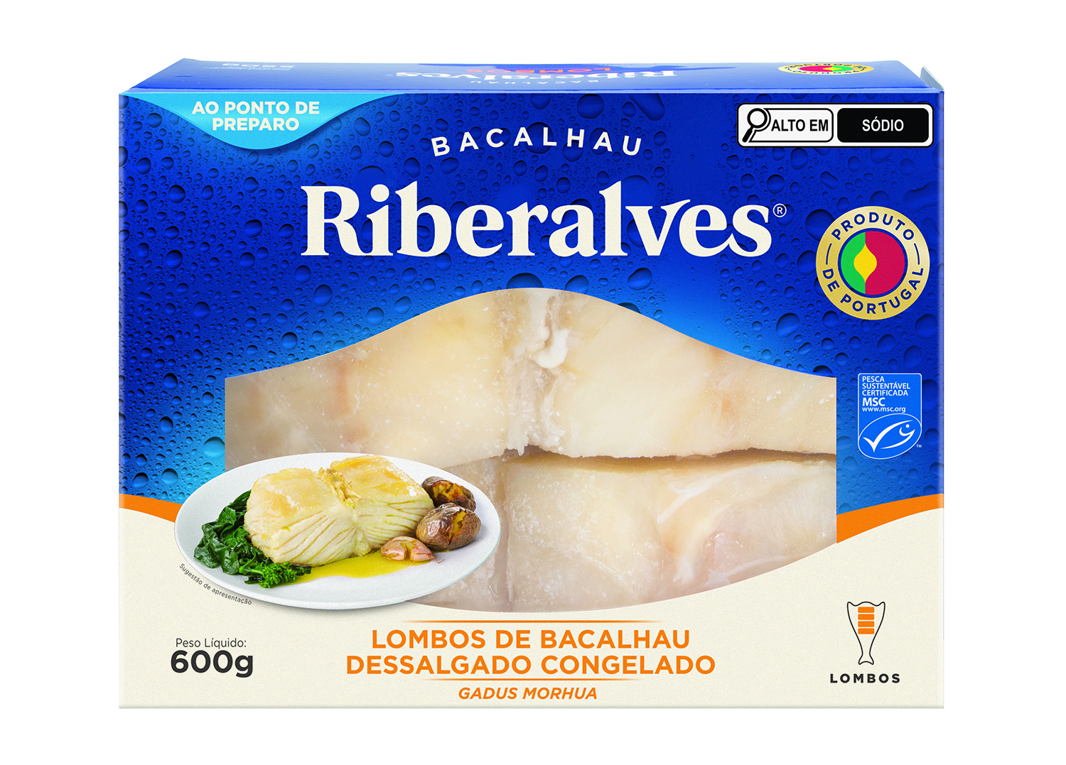 Lombos de Bacalhau morhua 600g